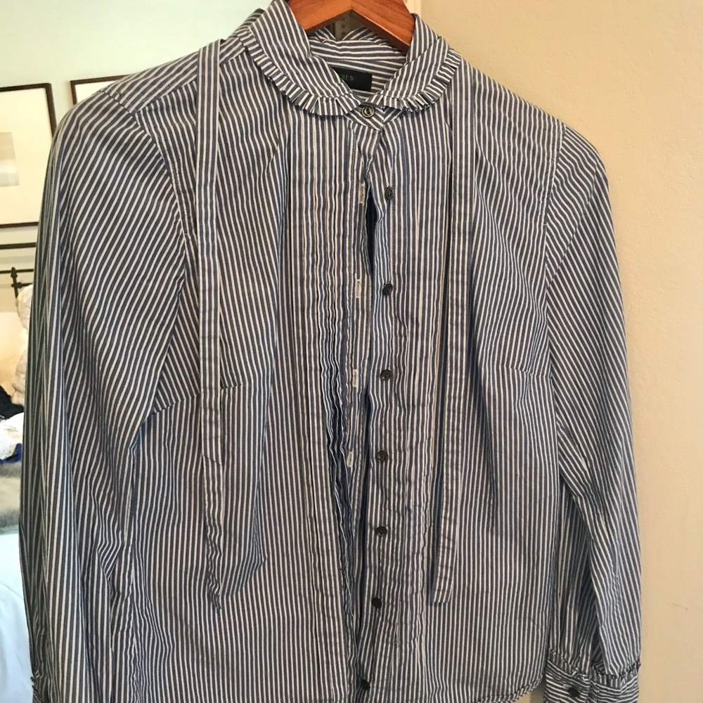 JCrew striped tie button down